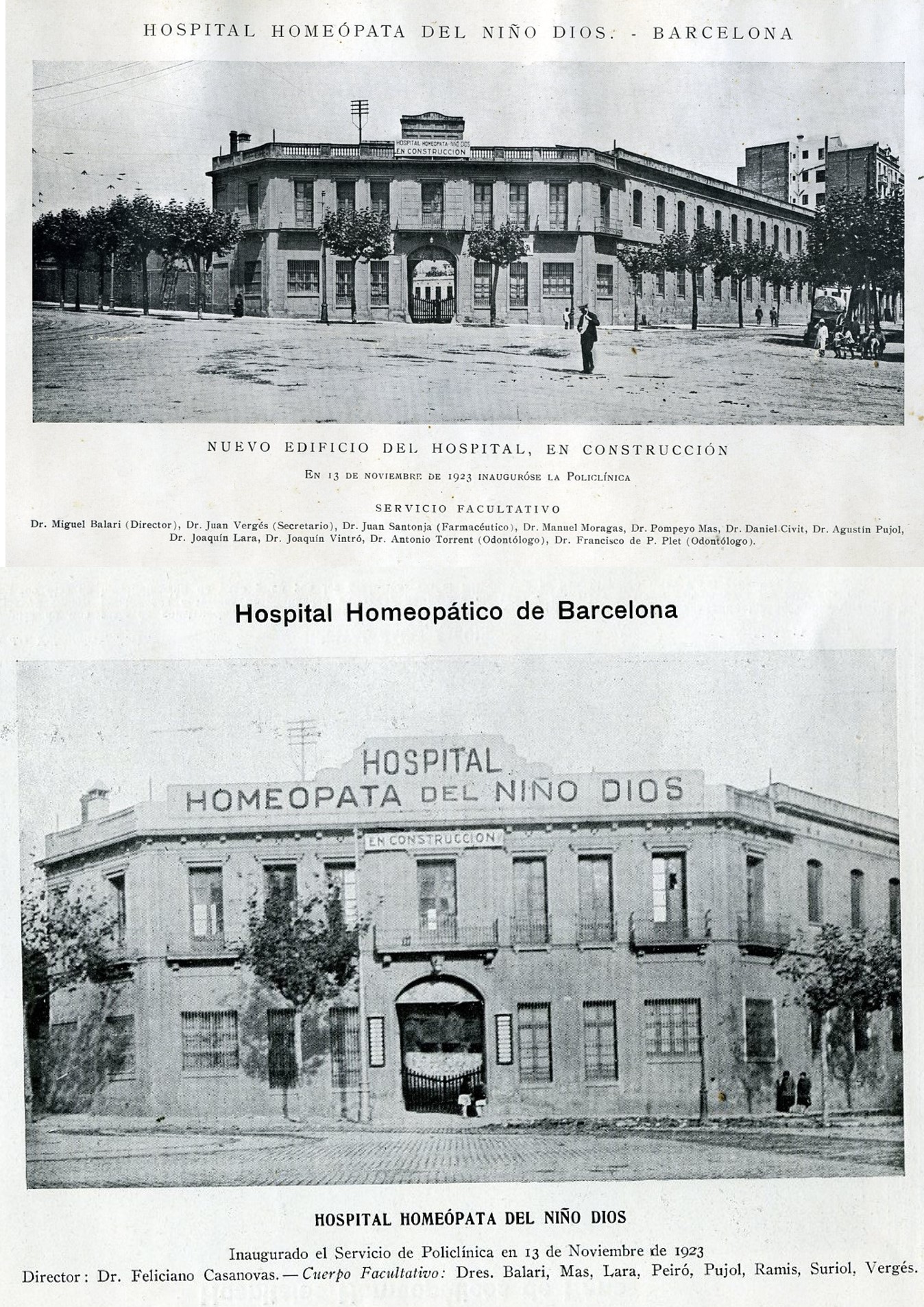 Hospital Homeopata del Ninño Dios 1925-1928